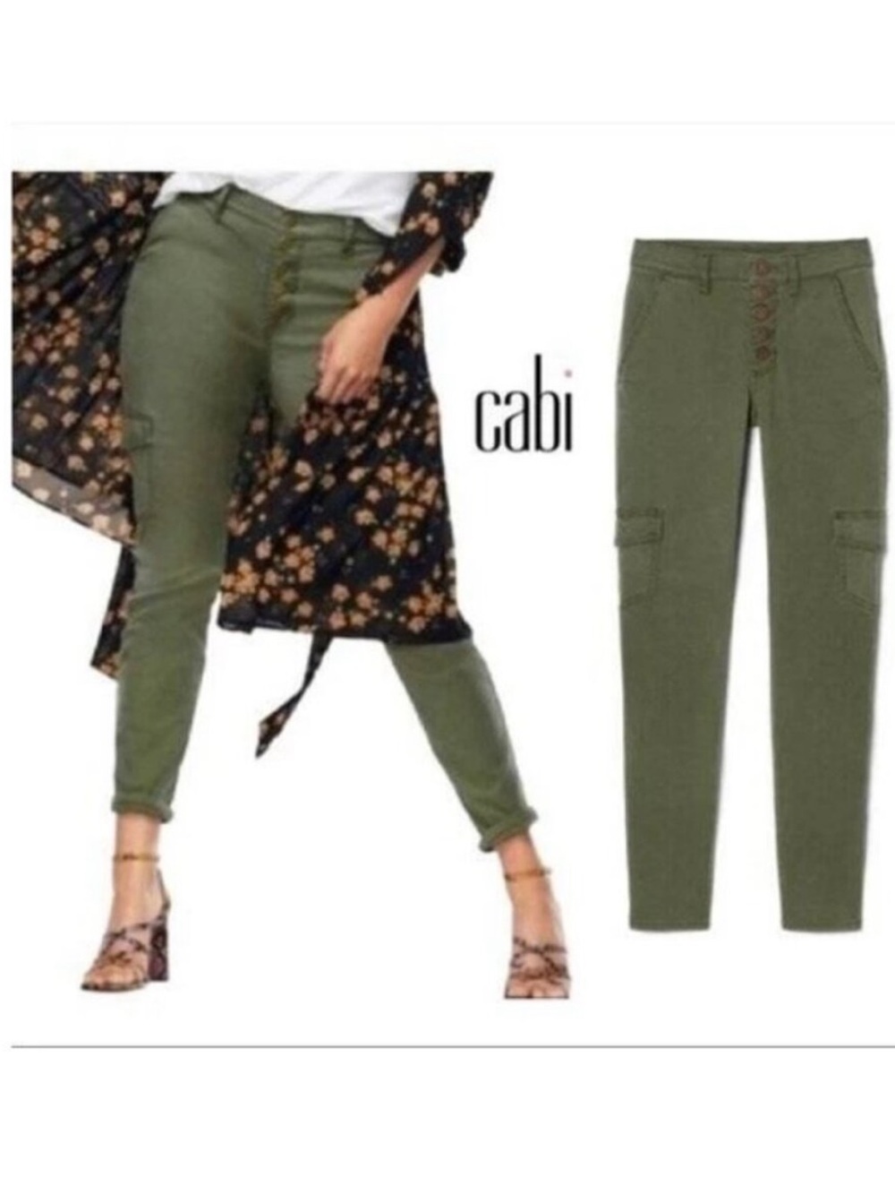 CAbi Style # 5872 Army Green Cargo Pants - Size 12 - NWOT!